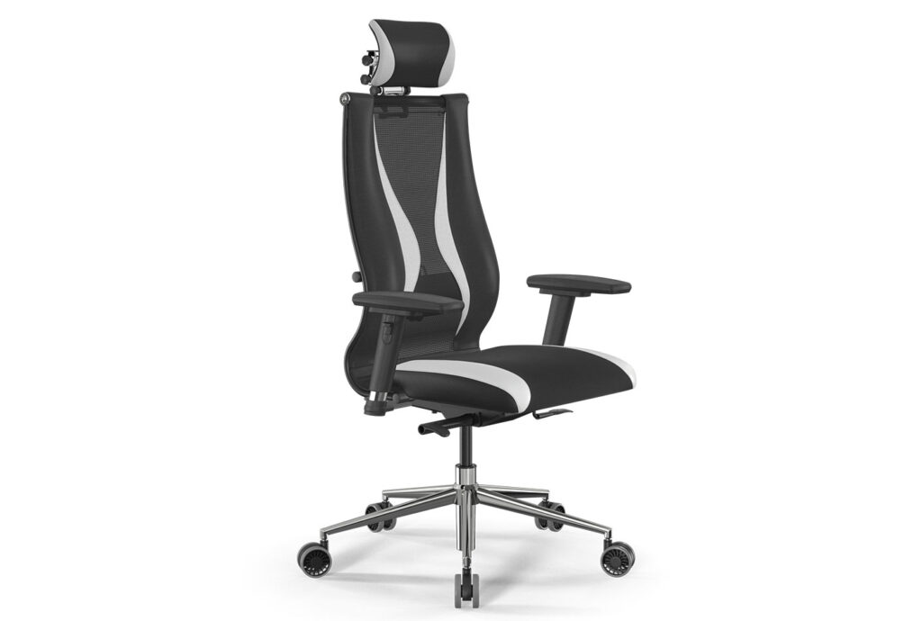 Pisarniški stol ERGOLIFE B2-170D, PU bela-črna