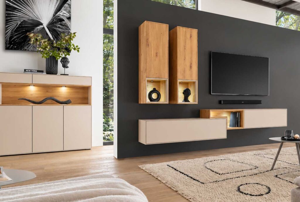regal TESSIN hrast peščena